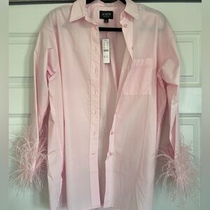 J.Crew Button Down with Feather Sleeves
